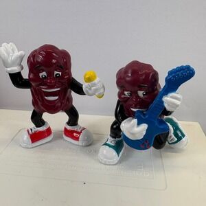 VTG 2001 Hardee's California Raisins Figurines Singer Guitarist Guitar Music